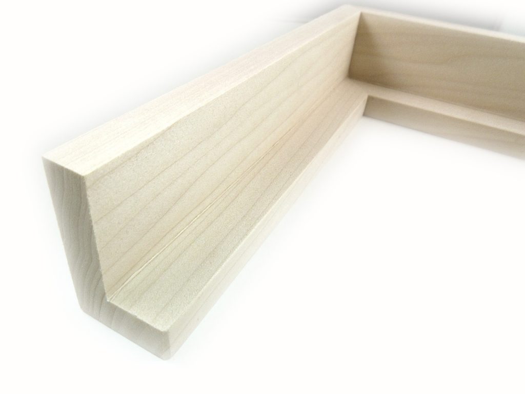 11/2 inch Rabbet Depth Unfinished Poplar Floater Frame Moulding in Lengths Floater A