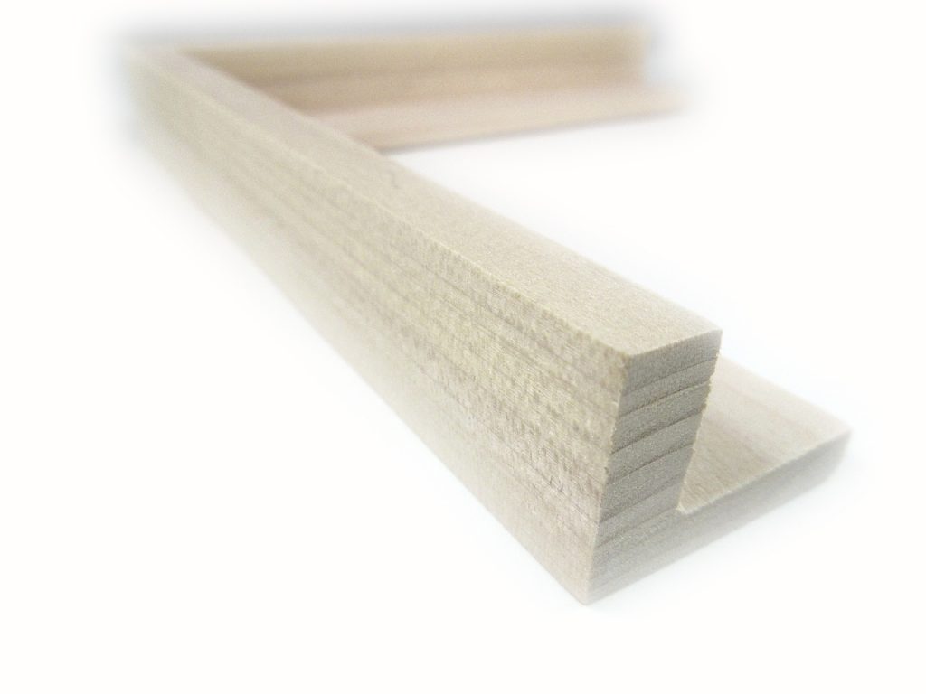 3/4 inch Rabbet Depth Unfinished Poplar Floater Frame Moulding in
