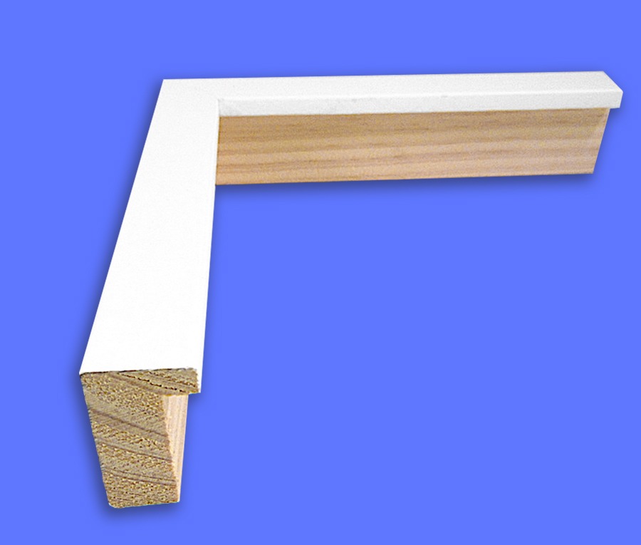 White Cap 3/4" Wide Picture Frame Moulding in Lengths - 2950-M