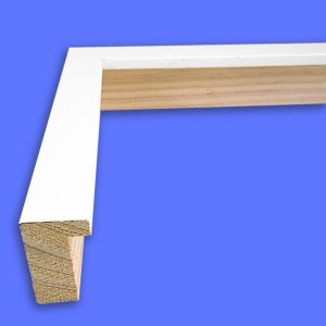 White Flat Cap 3/4" Wide Picture Frame Moulding in 99 Ft Wholesale Bundle - 2950-M