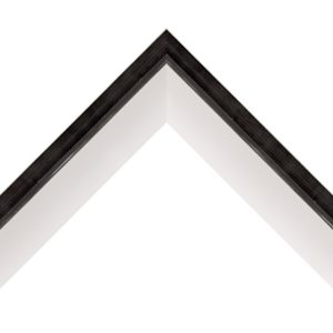 83725 Pop! Glossy Charcoal Black and White (3/4" Face) Custom Cut Floater Frame - 1-15/16" Deep