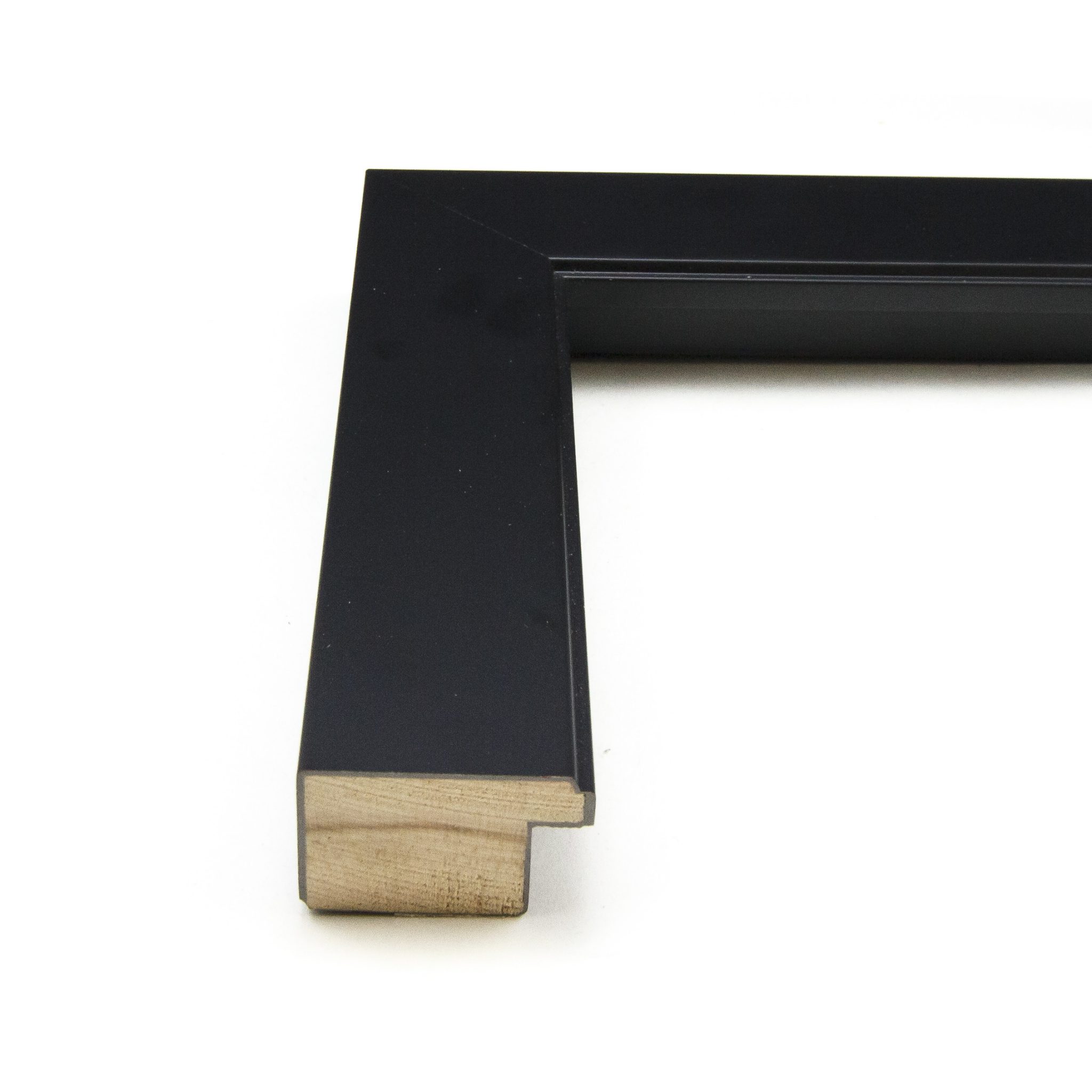 11/4 inch Wide Black Picture Frame Moulding in Lengths BLK10M