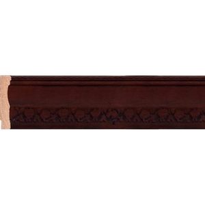G-3812: 1 5/8" Wide Red Mahogany Stained Wood Frame with Embossed Design (1/2" Rabbet)