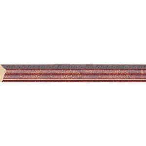 G-7353: 13/16" Wide Red Copper Patina Wood Frame with Braided Edge (7/16" Rabbet)