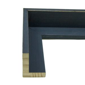 B974-M Weathered Navy Blue Rustic Floater Frame Moulding at Wholesale Price (1-1/2" Rabbet Depth) - 99 Feet Cut into 5 ft and 4 ft Sections
