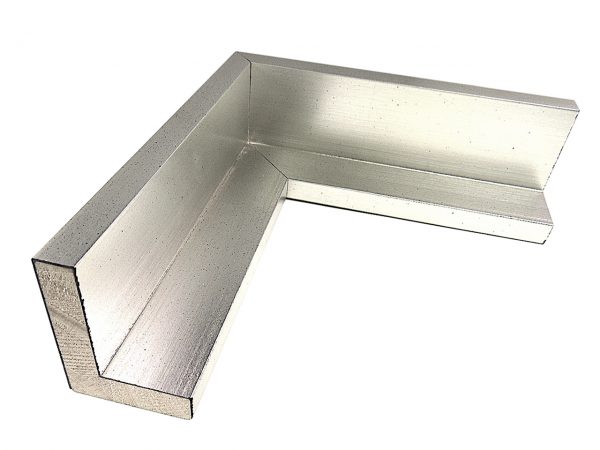 P1708-M Silver Floater Frame Moulding at Wholesale Price (1-9/16" Rabbet Depth) - 99 Feet Cut into 5 ft and 4 ft Sections