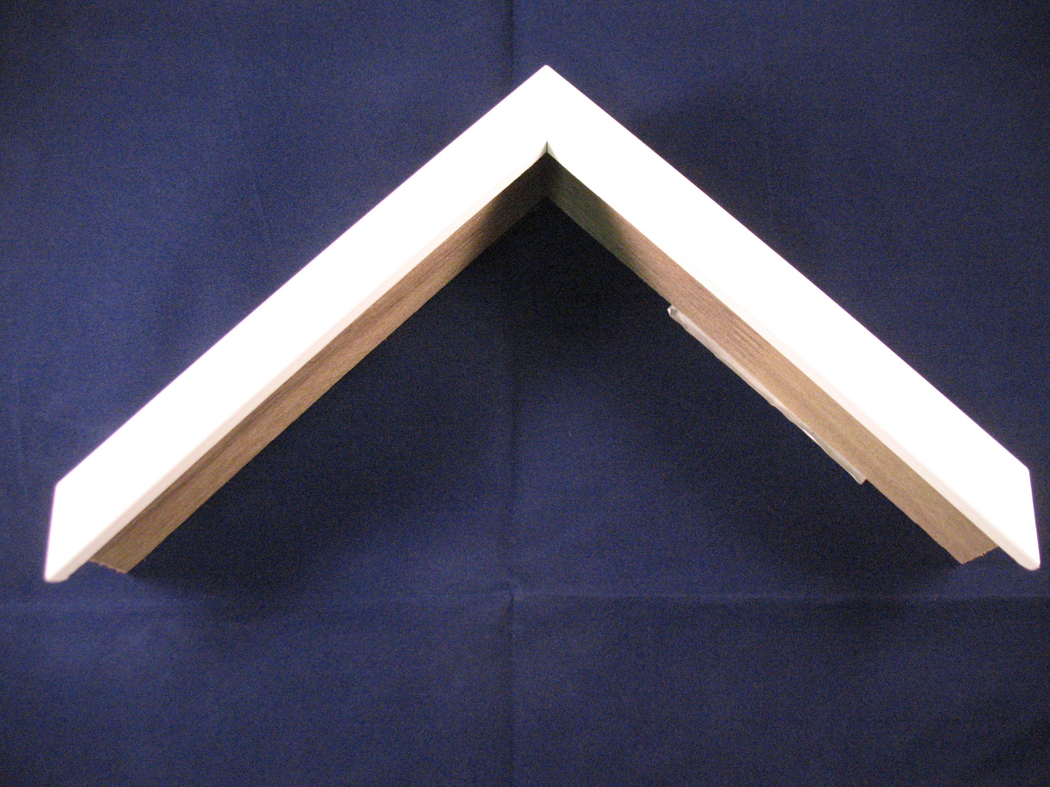 OM-80760: 5/8" Wide Satin White, Flat Face Wood Shadowbox Frame (1 1/2" Rabbet)