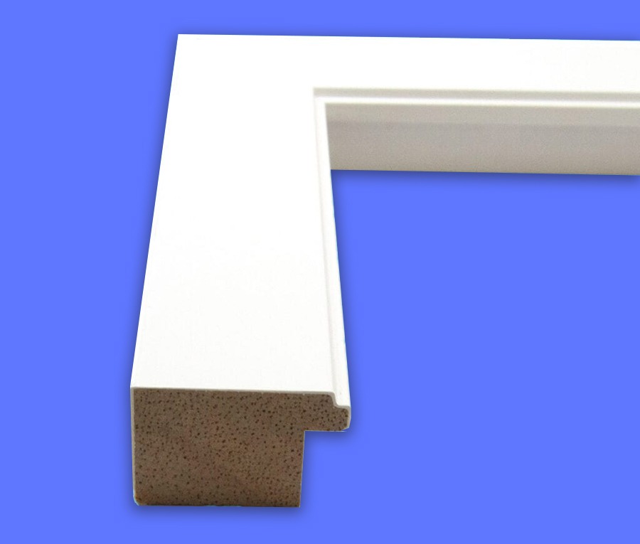 White 1-1/4" Wide Picture Frame Moulding in Lengths - WHT10-M