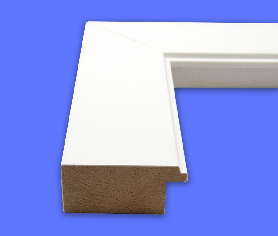 White 1-3/4" Wide Picture Frame Moulding in Lengths - WHT11-M