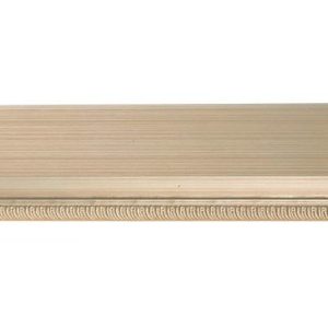 G-7454: 2 1/4" Wide White Wash Champagne Silver Slanted Wood Frame with Scrolled Lip (11/16" Rabbet)
