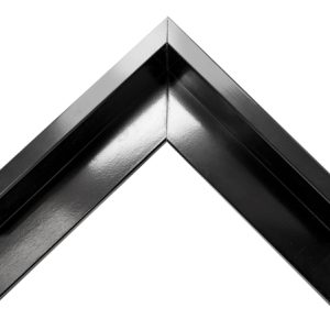 SM-20103: 7/16" Wide Glossy Black Wood Floater Frame (2 1/8" Rabbet)