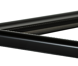 W-8014: 1 1/2" Glossy Black, Rounded Polystyrene Frame with Beaded Lip (3/8" Rabbet)
