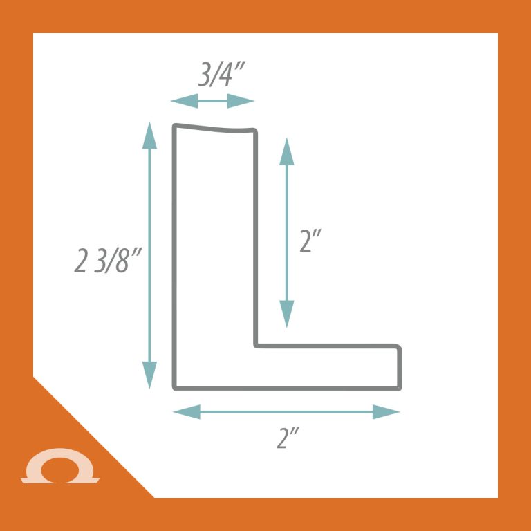 Frame Rabbet Size OM-83721: 3/4″ Wide Glossy Orange and White Wood Floater Frame (2 ...