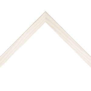 OM-84406: 3/4" White Grain, Flat Face Wood Frame (5/8" Rabbet)