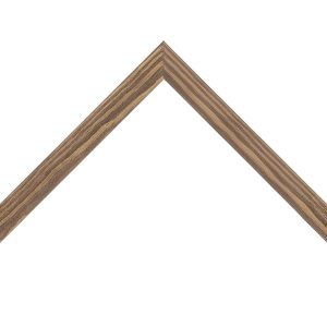 OM-84407: 3/4" Brown Grain, Flat Face Wood Frame (5/8" Rabbet)