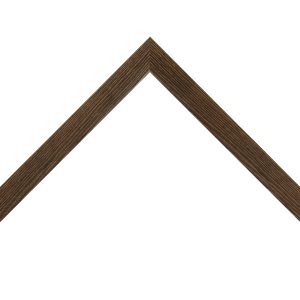 OM-84408: 3/4" Dark Brown Grain, Flat Face Wood Frame (5/8" Rabbet)