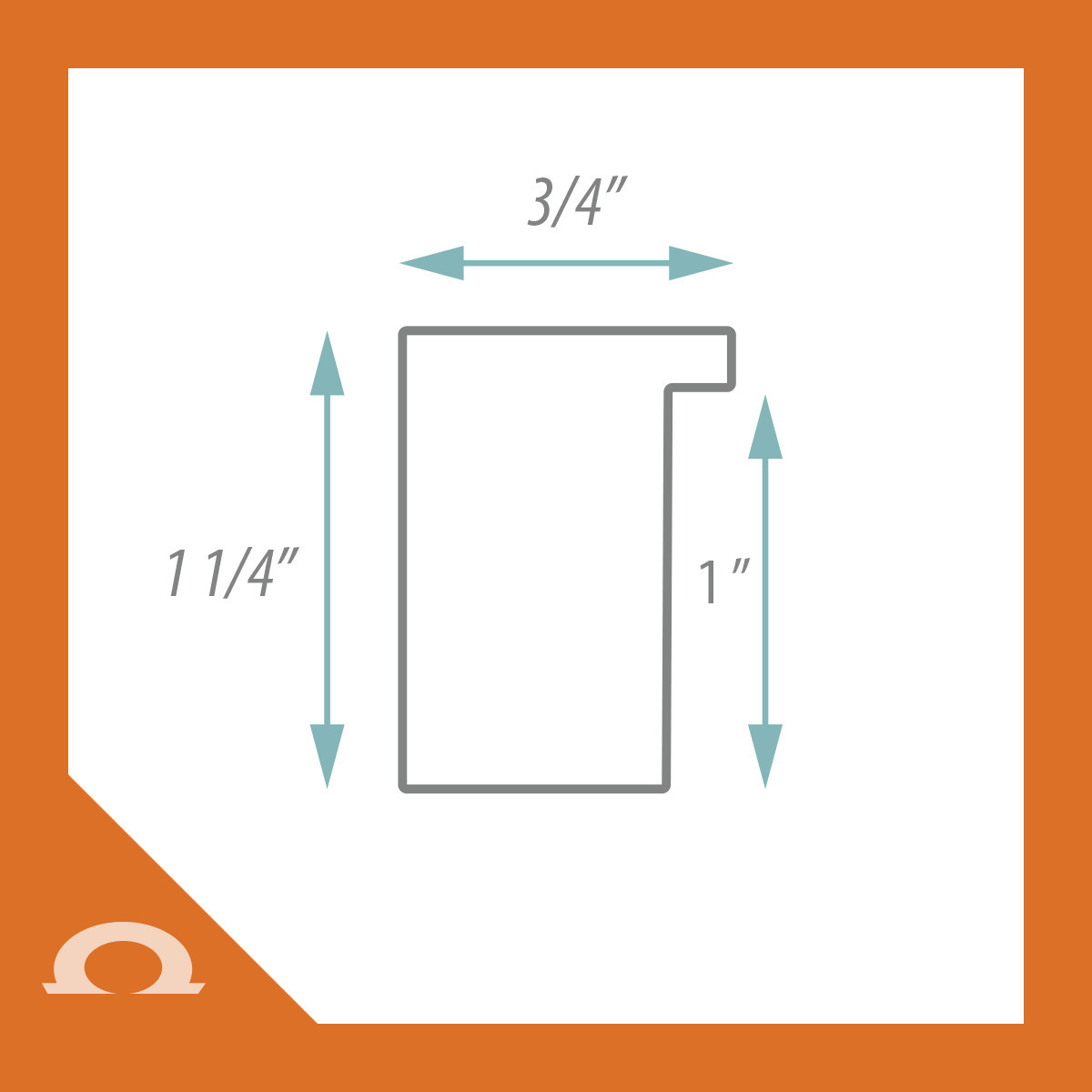 OM-84074: 3/4" Wide Raw Ayous Flat Face Wood Frame (1" Rabbet)