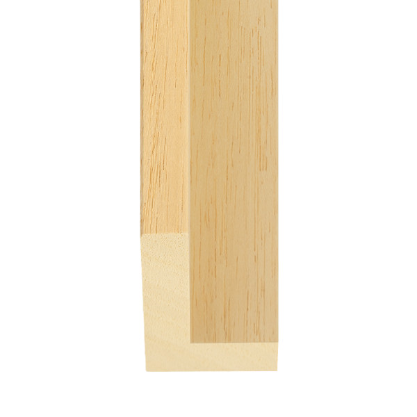 OM-84075: 7/16" Wide Raw Ayous Wood Floater Frame (1 1/2" Rabbet)