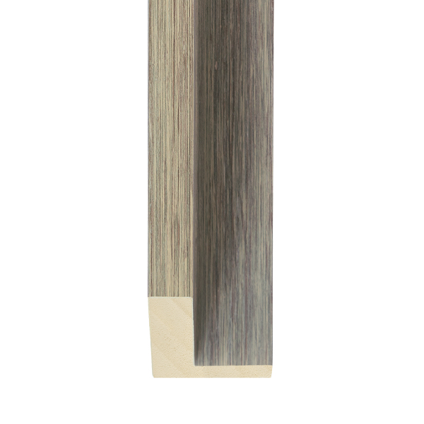 OM-84119: 9/16" Wide Driftwood Beige Wood Floater Frame ( 1 1/2" Rabbet)