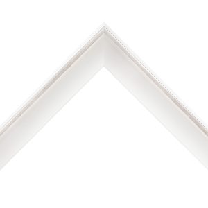 OM-84213: 3/16" Wide Silver Leaf Floater With White Wood Floater Frame (1 1/2" Rabbet)