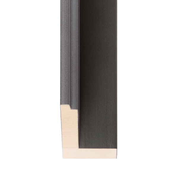 OM-84216: 3/8" Wide Gray Wash Floater With Black Wood Floater Frame (1 1/2" Rabbet)