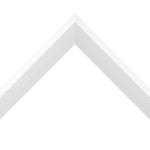 OM-84344: 3/8" Wide Matte White Wood Floater Frame (1 5/8" Rabbet)