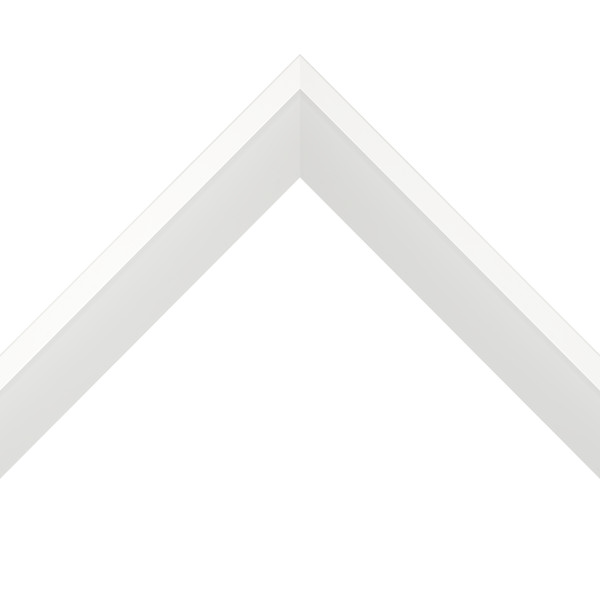 OM-84344: 3/8" Wide Matte White Wood Floater Frame (1 5/8" Rabbet)