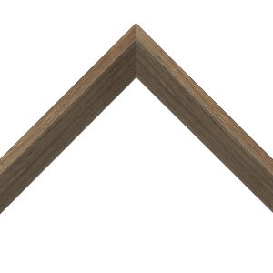 OM-84346: 3/8" Wide Walnut Stained Wood Floater Frame (1 5/8" Rabbet)
