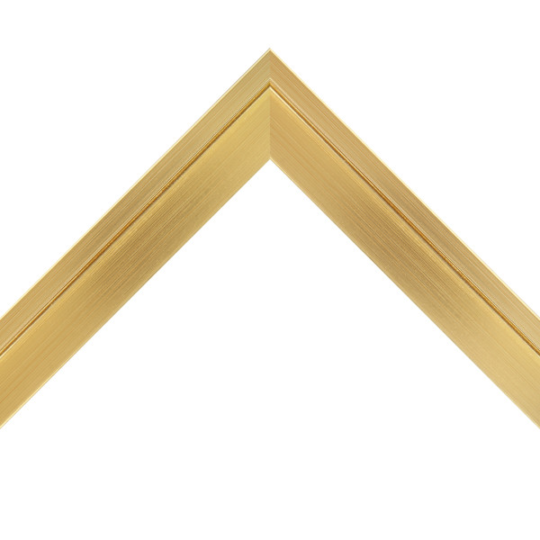OM-84347: 3/8" Wide Warm Gold Leaf Wood Floater Frame (1 5/8" Rabbet)