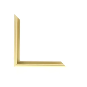 N-15-04: 3/8" Wide Frosted Gold with Rounded Face ( 5/8" Rabbet Channel )