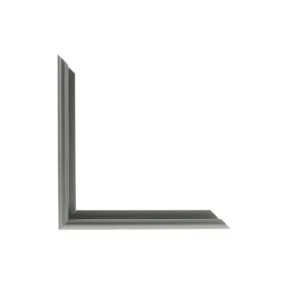 N-15-154: 3/8" Wide Florentine Grey with Rounded Face ( 5/8" Rabbet Channel )