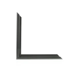 N-15-20: 3/8" Wide Anodic Black with Rounded Face ( 5/8" Rabbet Channel )
