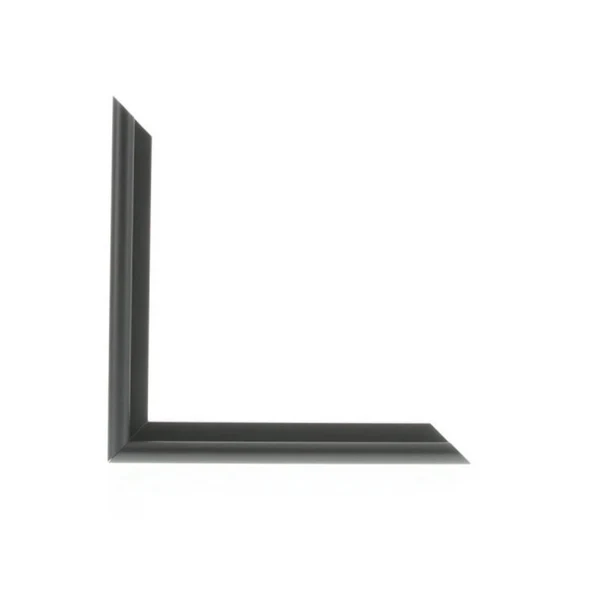 N-15-21: 3/8" Wide Matte Black with Rounded Face ( 5/8" Rabbet Channel )
