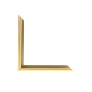 N-15-23: 3/8" Wide Antique Gold with Rounded Face ( 5/8" Rabbet Channel )