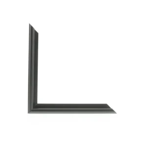 N-15-50: 3/8" Wide Black with Rounded Face ( 5/8" Rabbet Channel )